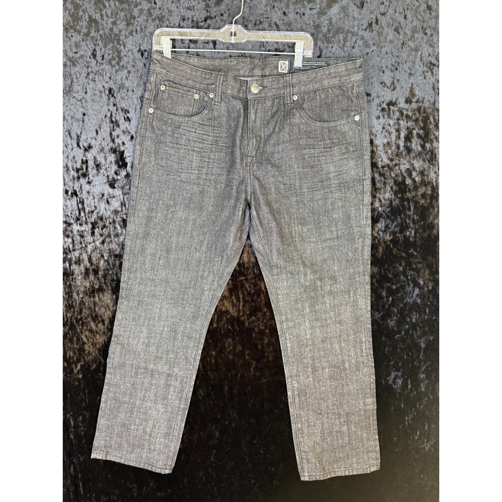Marc Ecko Cut & Sew Slim Jeans Men's 36x32 Black Solid Casual Dark Wash
